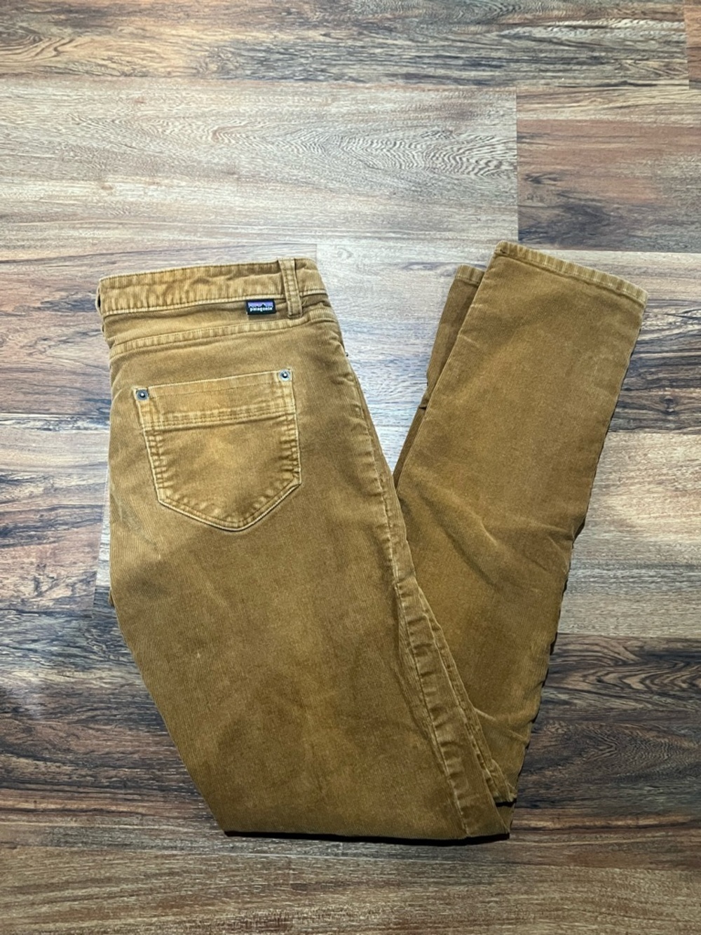 Patagonia Women's Corduroy-Trim Pants in Caramel Size 29 EUC Organic Cotton